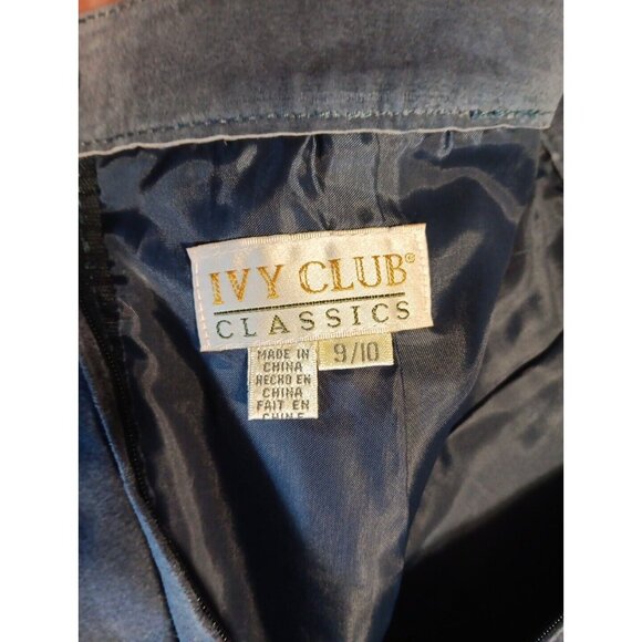 Y2K Vtg Ivy Club Classics Junior 9/10 Purple Suede Leather Skirt Nylon Lined Zip - Picture 4 of 5